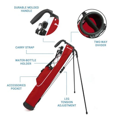 Orlimar Pitch ‘N Putt Lightweight Golf Stand Bag for Men & Women - color: Hibiscus Flowers