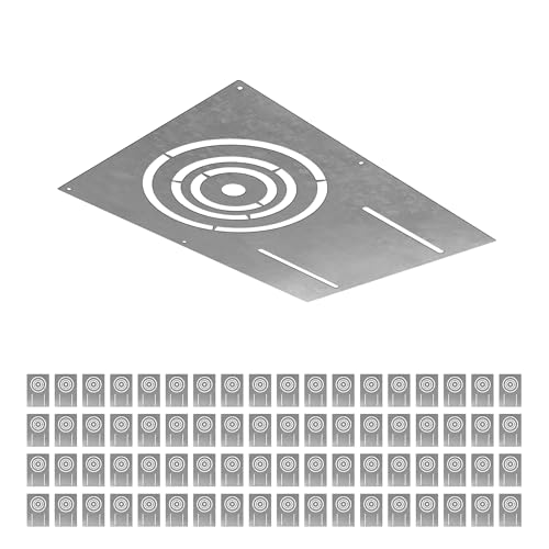 ASD 72 Pack New Construction Mounting Plate Round Hole - 3/4/6 Inch Flat Galvanized Steel Wafer Light Rough In Plate, Universal Light Fixture Mounting Bracket for LED Recessed Lighting - color: Asymmetric 3-4-6", size: 72 Pack
