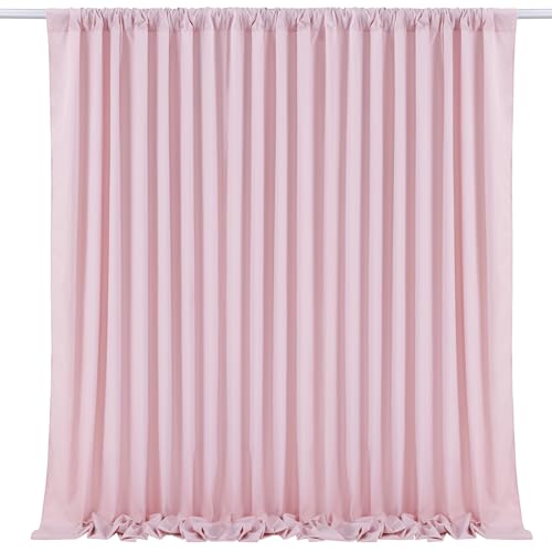 Dusty Rose Backdrop Curtains 10ftx10ft Wedding Polyester Photo Drapes - color: Dusty Rose, size: 2 Panels 5ft X 10ft