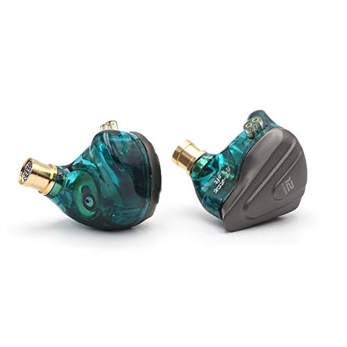Linsoul KZ ZSX 5BA+1DD 6 Driver Hybrid in-Ear HiFi Earphones - color: Cyan, style: Without Mic