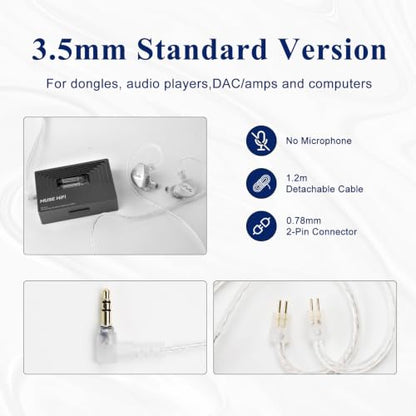 Pula ARC IEM Wired Earbuds, 10mm PET Dynamic Driver In Ear Monitor, 3.5mm | wired in-ear monitors, aluminum faceplate, balanced tuning and clear vocals, detachable 2-pin cable, music, travel, gaming