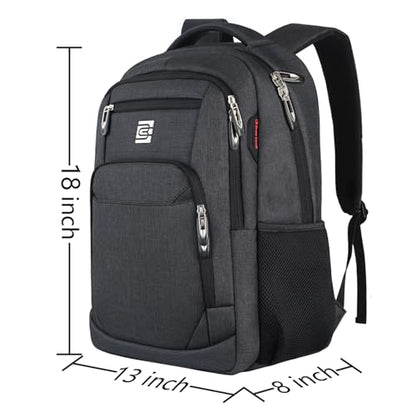 Laptop Backpack,Business Travel Anti Theft Slim College Backpack | Water Resistant Durable Computer Bag Gift for Women & Men Fits 15.6 Inch Laptop and Notebook - Black - color: Black, size: 15.6 Inch, style: Laptop