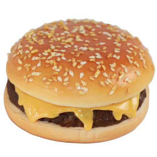 Realistic Fake Cheeseburger Prop for Display & Décor