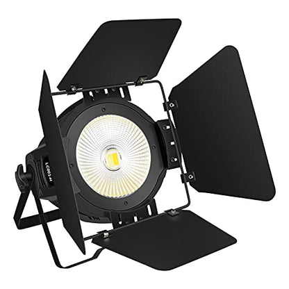 StageLights with Barn Doors - 100W COB LED Spotlights, Warm & Cold White Par Lights - DMX/Master-Slave DJ Lights, Church & Theater Spotlights