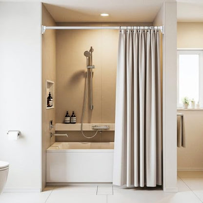 Extra Long Tension Curtain Rod, Silver, 41-67 Inch (4-5.6ft), Tension Rod - color: Silver, size: 41-67inch