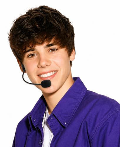 Fake Microphone Headset Costume,Popstar Head Mic,Jake From State,Bieber Mic | Pop Star Singer Prop Mics Headpiece, Teen Pretend Football Coach Drive Thru with Ear Face Piece Pop Star Prop for Boys,Girls
