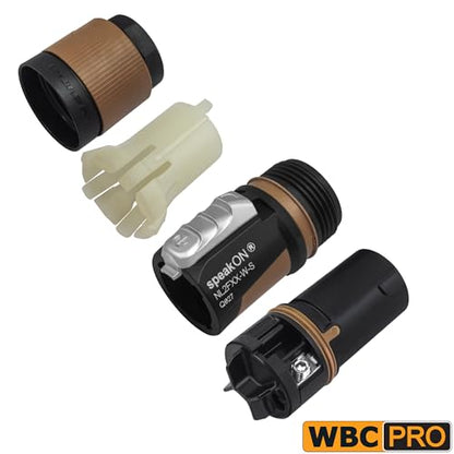 10 Foot - WBC-PRO-SPEAKER-12 AWG (2 Core Config.) – High-Purity OFC (99.99%) – Pro-Grade – High-Definition Loudspeaker/DJ/PA Speaker Cable with Neutrik NL2FXX-W-S 2-Pole Silver SpeakON Connectors - size: 10 FT
