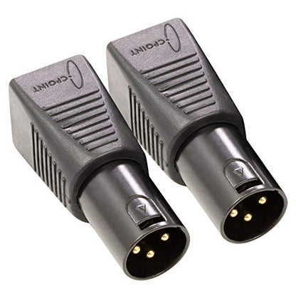 SIRS-E 2-Pack - CPoint XLR RJ45 Adapter CAT-5 Ethernet to DMX512 Cable Converter, Male 3-Pin, XLRJ45-3M - style: Male 3-Pin