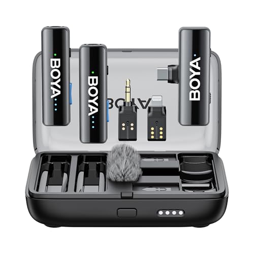 BOYA BOYALINK 2 Wireless Lavalier Microphone for iPhone/Camera/Android/PC