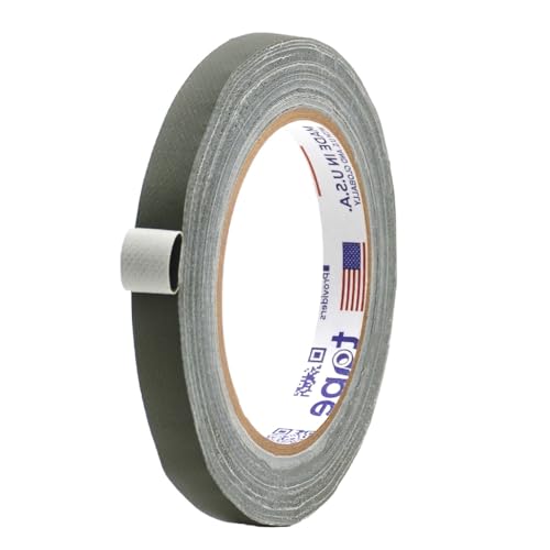 MAT Gaffer Tape Olive Drab Low Gloss Finish Film, 1/2 inch x 60 Feet, Residue Free, Non Reflective, Secure Cords to Stages, Great for Concerts or Trade Shows, Weddings, & Floor Marking - color: Olive Drab