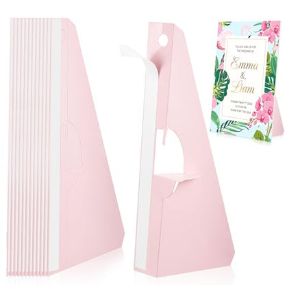 Marspark 12 Pack Self Stick Easel Back Poster Stand,12 Inch,Light Pink | Self Stick Easel Back Poster Board Stand, Convenient Peel and Stick Self Adhesive Easels Display Cardboard Sign - color: Light Pink, size: 12 Inch