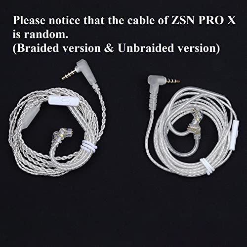 Linsoul KZ ZSN PRO X 1BA+1DD Hybrid Driver IEM HiFi Wired Earbuds | Metal HiFi in-Ear Monitor with Detachable Recessed 2Pin Cable, Zinc Alloy Panel, without Mic, Grey - color: Grey, style: Without Mic