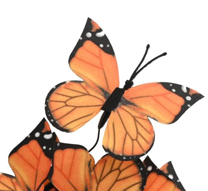 Zivyes Butterfly Fascinator Hats Women Monarch Tea Party Headband Alice in Wonderland Hat Derby Halloween Costume - color: Orange