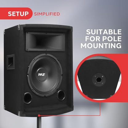 PYLE-PRO 500Watt Outdoor Sound System Vehicle Stereo Speakers w/ 10" Woofer, 1.5" Kapton VC, Dual Tweeters, 4"x10" Super Horn Midrange, Crossover Network-PylePro PADH1079