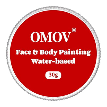 Red Face Paint 30g (1oz) Non-Toxic,Water Activated Face Painting Kit for Kids Adults,SFX Makeup Facepaint Palette for Halloween vampire, Cosplay,Theater Party,Clown Joker Special Effects Costume - color: Red