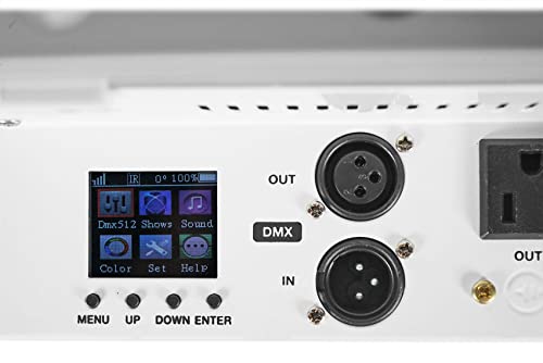 Rockville Best PAR 60 White Rechargeable Par Can Wash DMX Light, 8-Pack | 18-Hour Battery Life, Wireless, 9 LEDs/6W Each, IRC Remote, Sound Activated, 4350 Lux, LCD Display, Flicker Free, RGBWA+UV