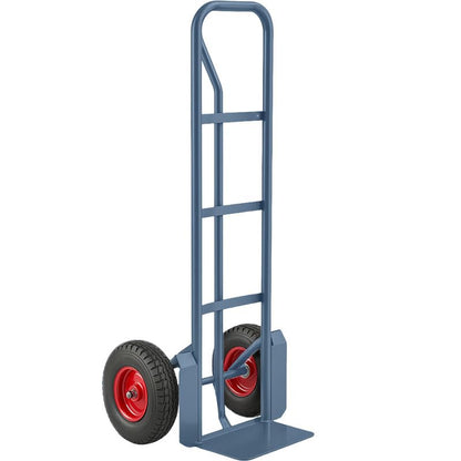 Heavy-Duty Commercial 660 lb Hand Truck Dolly with 13" Pneumatic Wheels, Steel Cart with Handle and Toe Plate, Ideal for Warehouse, Moving, Delivery, Blue - color: Blue, size: 660lb.