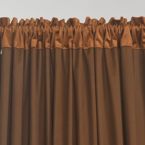 Roslynwood Brown Velvet Curtain 84 inches Long - Curtains Block Light Rod Pocket Thermal Insulated Window Panels Drapes for Living Room/Bed Room, W52 x L84, 2 Panels - color: Brown, size: 52"W x 84"L (Pack of 2)