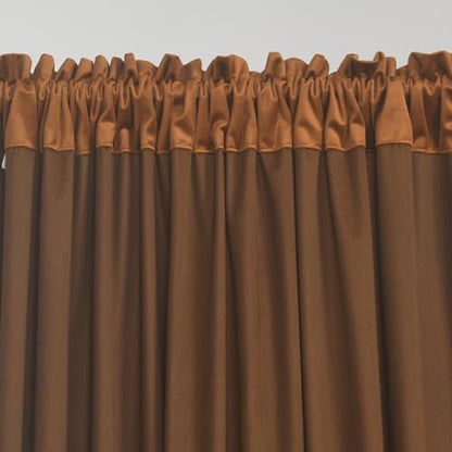 Roslynwood Brown Velvet Curtain 84 inches Long - Curtains Block Light Rod Pocket Thermal Insulated Window Panels Drapes for Living Room/Bed Room, W52 x L84, 2 Panels - color: Brown, size: 52"W x 84"L (Pack of 2)