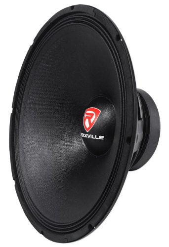Rockville RVP18W8 18" Raw Replacement DJ PA Subwoofer, 8 Ohm, 2-Pack | 1200W Peak / 600W RMS, 90 Oz Magnet, 3" CCAW Voice Coil, Paper Cone, Steel Basket, Banana Terminals, 26Hz-500Hz, 101dB