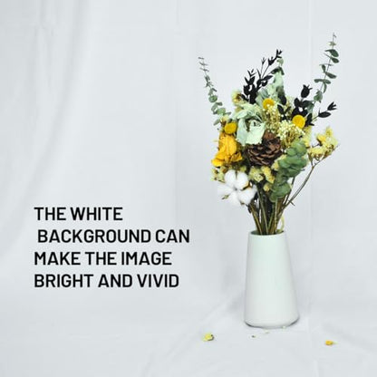 White Backdrop Background 10 X 7 FT Large Photography Backdrop Photo Photoshoot Background Screen for Photography Photo Booth Backdrops Parties Curtain - color: White, size: 10*7