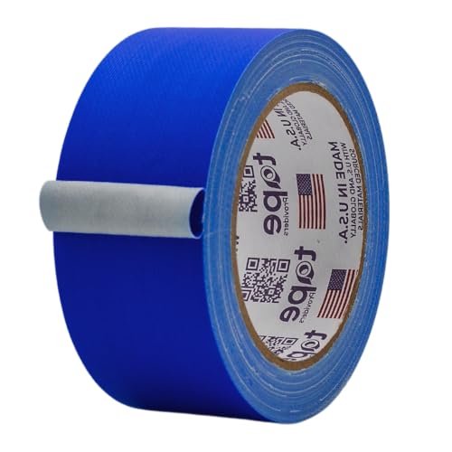 MAT Gaffer Tape Dark Blue Low Gloss Finish Film, 2 inch x 60 Feet, Residue Free, Non Reflective, Secure Cords to Stages, Great for Concerts or Trade Shows, Weddings, & Floor Marking - color: Dark Blue