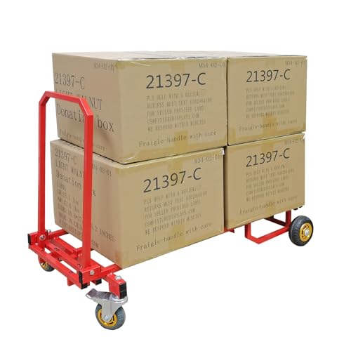 FixtureDisplays® Extends Up to 45", Folding Transport Cart, Foldable and Lightweight, Hand Truck, Platform Cart 10197-NF