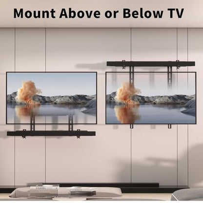 XINLEI Universal Soundbar Mount with Holes/Without Holes, Sound Bar TV Bracket for Speaker Non-Slip Base Holder Extends 3.46"-6.1",Support 20lbs SBR501 - color: SBR501