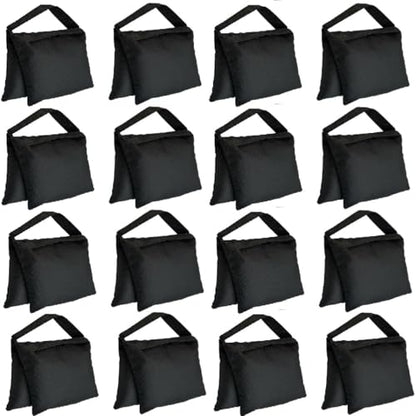 16 Pack Weight Sand Bags Saddle-Bag Style for Photography Tripod, Video Equipment, Studio Set, Light Stand, Film Set, Folding Chair, Camping Tents, Sports, Indoor Outdoor Use - style: 16-Pack