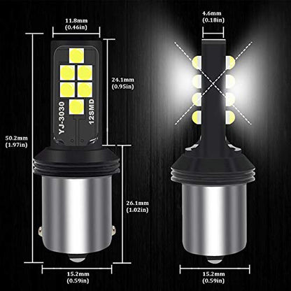 SOCAL-LED LIGHTING 1156 BA15s Green LED Turn Signal Bulb Advanced 3030 SMD Bright Colorful DRL Brake Lamp Parking Tail Light, Pack of 2 - color: Green, size: 1156 BA15s