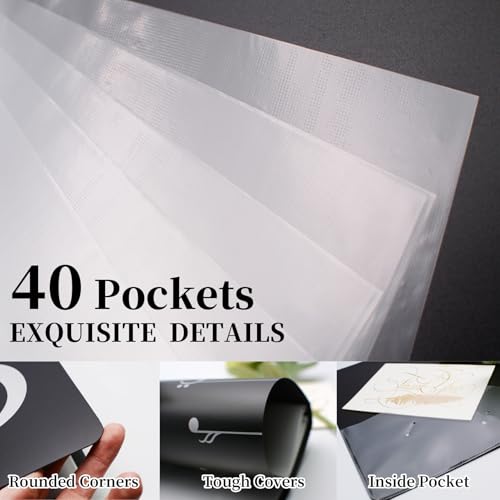 Music Folder Sheet Music Folders Binder Music Choral Storage Holder 50 Pack | Blank Sheet Files Plastic A4 Size 40 Pockets - size: 50 Pack