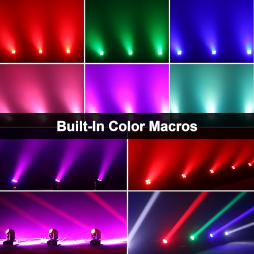 100W LED Moving Head DJ Lights 2-Sides Moving Head Wash & Beam Effect Stage Light RGBW 4-in-1 DMX Sound Active DJ Lights for Party Disco KTV Pub Bar Show Wedding Show - 2 PCS (2)