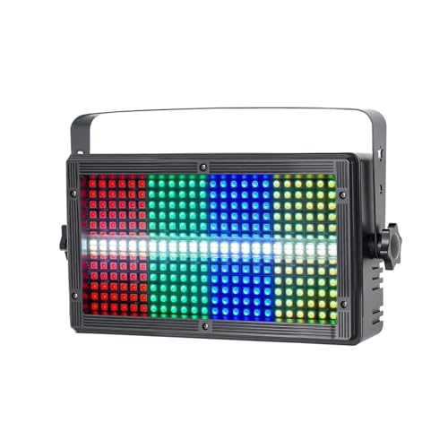 Disco Party Lights, 8 Partition RGBW 4-in-1 Background Auto Play Uplight,DMX512 Sound Activated Control LED Strobe Light for Parties Live Gig Home Dance Events