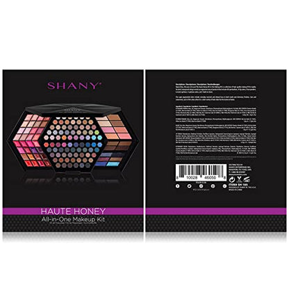 SHANY Haute Honey Makeup Set - All-in-One Makeup Kit with 80 Eyeshadows, 32 Lip Colors, 6 Gel Eyeliners, 4 Face Powders, 4 Blushes, and 4 Eyebrow Powders - color: HAUTE HONEY