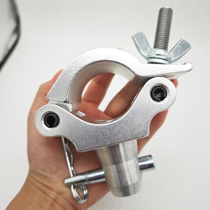 2" Wrap-Around Coupler Clamp for 42-51mm Stage Light Truss Pipe Aluminum | Stage Lighting Clamp 660 lbs Weight Capacity Wrap-around O Clamps