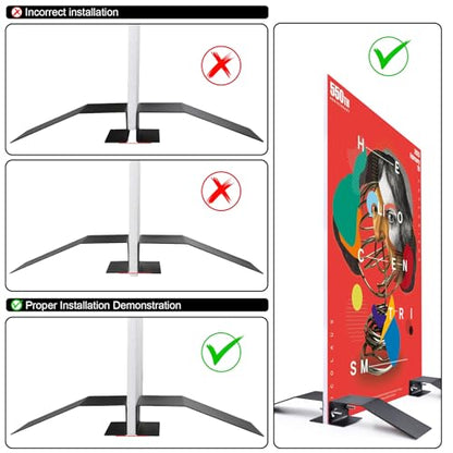4 Pieces Spider Feet Board Sign Holder Bases, Metal Adjustable Floor Standing Board Sign Holders for Any Size Stores Advertising Events Foam Boards, Street Signs Display and Support