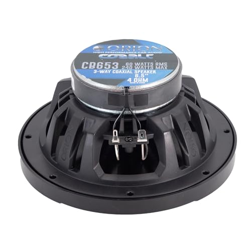 ORION Cobalt CB653 6.5" 3-Way Coaxial Car Speakers, 240W Pair | 3-Way Full Range Audio, Polypropylene Cone, Butyl Rubber Surround, Enhanced Bass - style: 6.5" 240 Watts