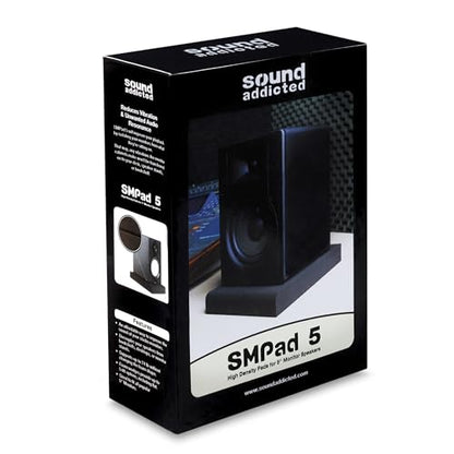 Sound Addicted - Studio Monitor Isolation Pads for 5 Inch Monitors, Pair of Two High Density Acoustic Foam which Fits Most Speaker Stands | SMPad 5 - size: for 5'' Speakers