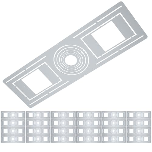 Neoaider New Construction Mounting Plate for 2” to 6” Recessed LED Light | 24 Pack, Galvanized Steel Rough-in Wafer Light Bracket w/Symmetric Round Holes, LED Recessed Lighting Housing Plate - color: Fit 2 to 6, size: 24 Pack