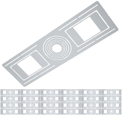Neoaider New Construction Mounting Plate for 2” to 6” Recessed LED Light | 24 Pack, Galvanized Steel Rough-in Wafer Light Bracket w/Symmetric Round Holes, LED Recessed Lighting Housing Plate - color: Fit 2 to 6, size: 24 Pack