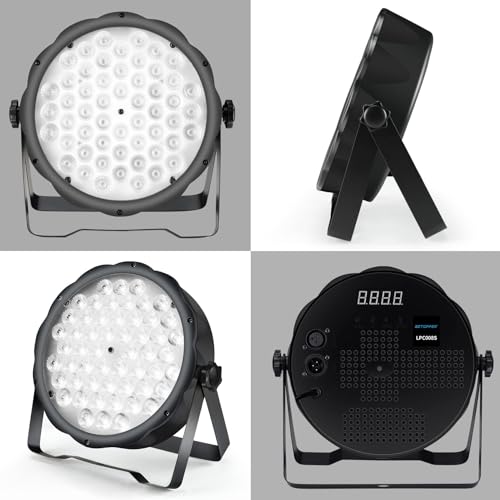 BETOPPER LED Par Lights 54 x 1.5W, RGB Stage Lights DMX DJ Lighting Sound Activated with Stand, Strobe Light & Wash Par Lighting DMX for Parties, Church, Wedding, Bars, 8 Pack