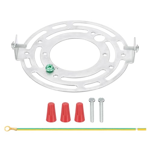 PATIKIL 110mm (4.3") Universal Light Fixture Mounting Bracket Kit, Light Crossbar Round Ceiling Plate with Screw for Wall Lights Ceiling Lighting Pendant Chandelier - size: 110mm