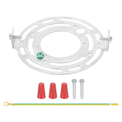 PATIKIL 110mm (4.3") Universal Light Fixture Mounting Bracket Kit, Light Crossbar Round Ceiling Plate with Screw for Wall Lights Ceiling Lighting Pendant Chandelier - size: 110mm