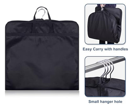 KIMBORA 43" Suit Bags for Closet Storage and Travel, Gusseted Hanging Garment Bags for Men Suit Cover With Handles for Clothes, Coats, Jackets, Shirts（3 Packs） - size: 43"