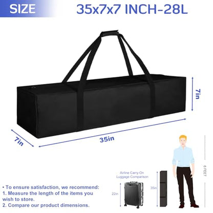 INFANZIA 35x7x7 Inch Tripod Carrying Case, Travel Sport Storage Bag, 28L | Luggage Bag with Upgrade Zipper, Foldable Waterproof Tripod Case for Light Stands, Fishing Rods, Tent Poles, and Camera Gear - size: 35x7x7 inch-28L