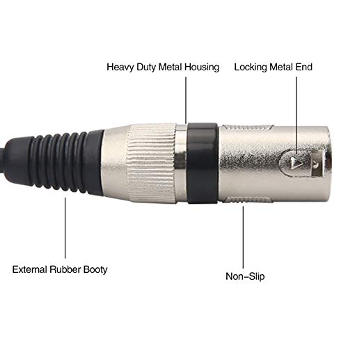 1/4 Inch TRS to XLR Male Balanced Signal Interconnect Cable Quarter inch to XLR Patch Cable - 15 Feet - size: 15 feet
