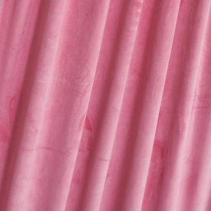 Roslynwood Candy Pink Velvet Curtain 63 inches Long - Curtains Room Darkening Thermal Insulation Rod Pocket Noise Reduction Window Drapes Panels for Dining Room/Bedroom, W52 x L63, 2 Panels - color: Candy Pink, size: 52"W x 63"L (Pack of 2)