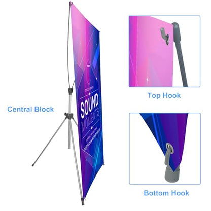 Adjustable X Banner Stand, Fits 23 to 32 Inch Wide and 63 to 78 Inch Tall Banners, Portable Display with Carrying Bag, Perfect for Trade Shows, Exhibitions, Conferences and Events, 6 Pack - size: 6 Pack Best Selling Banner Stand