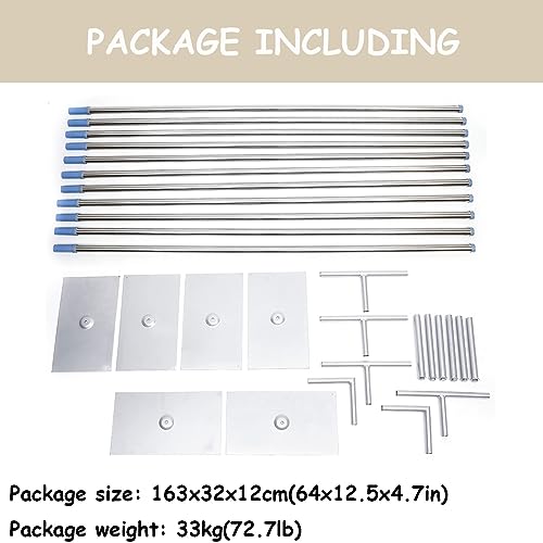 Professional Backdrop Stand Pipe Kit,10'x50' Heavy Duty Background Support System Curtain Frame Telescopic with Steel Base for Wedding Party Photography Trade Show Display - size: 10' x 50'