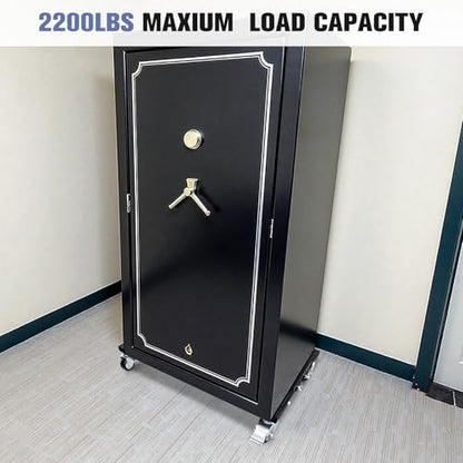 KEDSUM 2000LBS Furniture Dolly Heavy Duty Dolly with Reinforced Steel Frame | 4 Wheels with Brake, All Terrain & Anti-Slip Baffles for Home Moving, Garage, Warehouse, 31 x 17 in, 1 Pack - size: 31 x 17 inch